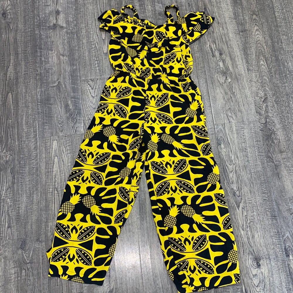 Pineapple Hawaiian print jumpsuit